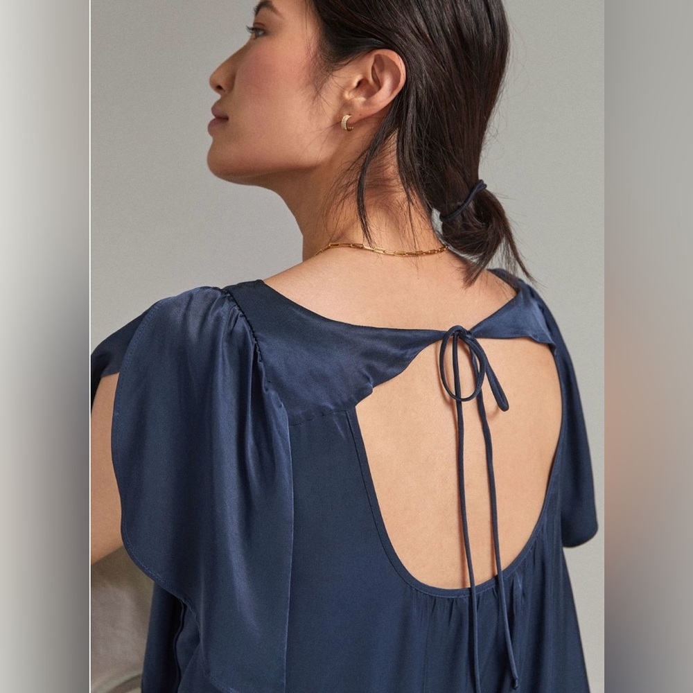 Anthropologie X Maeve Colorblock Tunic Blouse - Picture 3 of 4